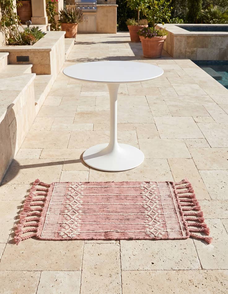 Detail image of 2' x 3' 1 Easy-Clean Eco Bohemian Indoor / Outdoor Rug