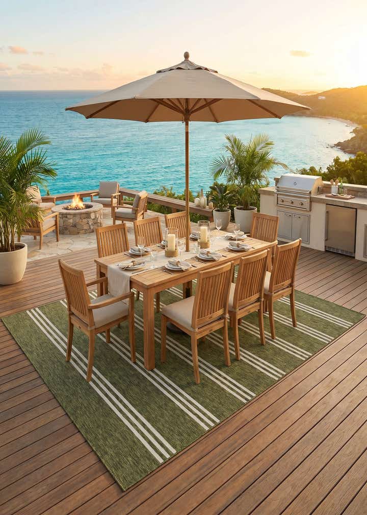 7' 10 x 10' Easy-Clean Jill Zarin Anguilla Indoor / Outdoor Rug