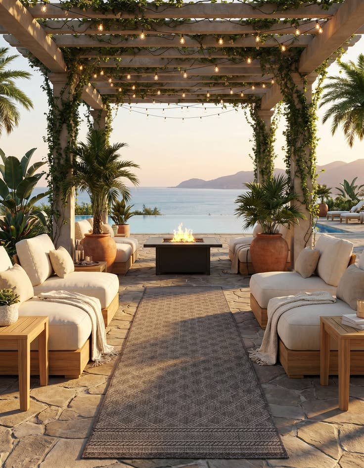 Detail image of 2' 7 x 12' Easy-Clean Trellis Indoor / Outdoor Runner Rug