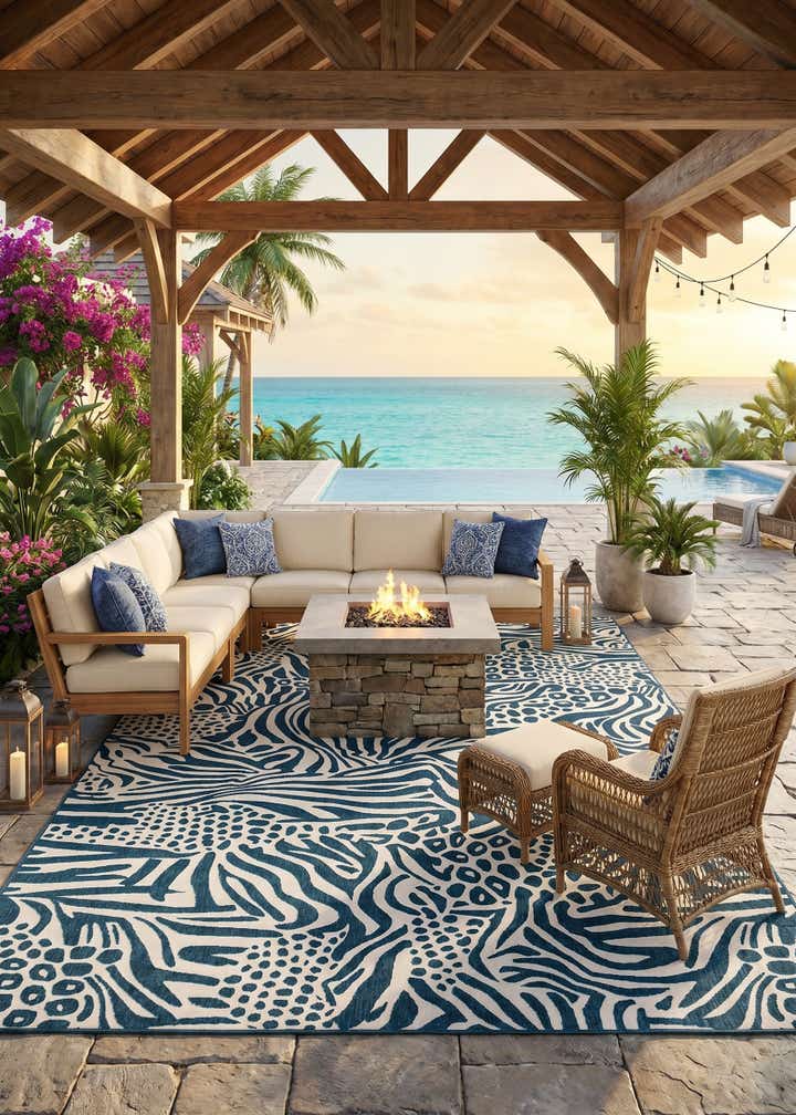 10' x 14' Easy-Clean Safari Indoor / Outdoor Rug