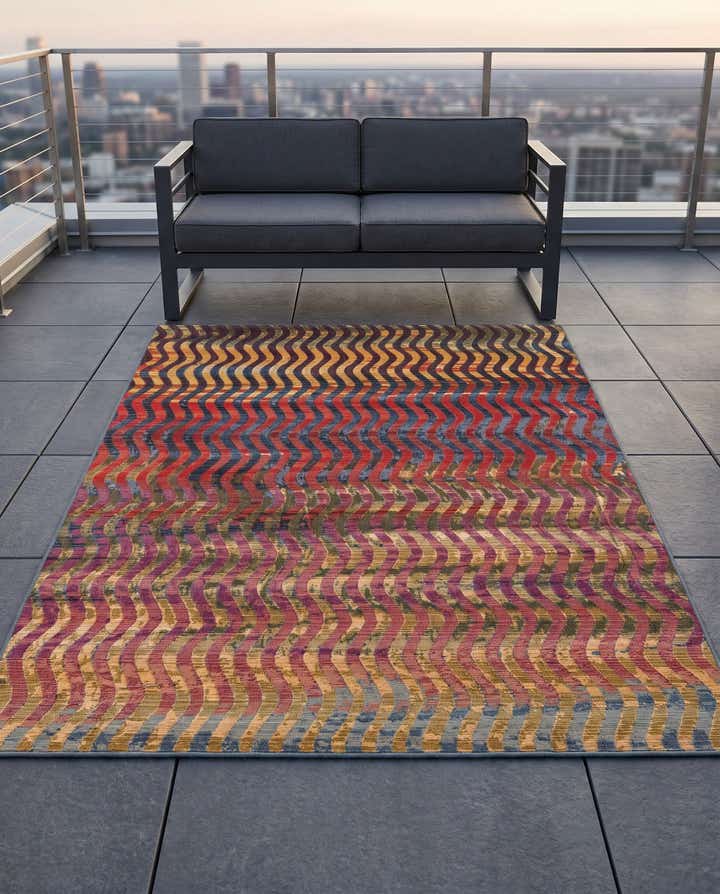 4' x 6' Easy-Clean Modern Indoor / Outdoor Rug