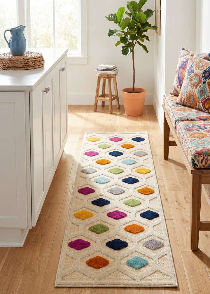 2' x 8' Easy-Clean Aruba Indoor / Outdoor Runner Rug