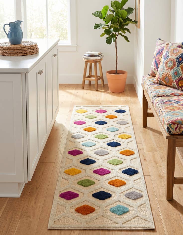 Detail image of 2' x 8' Easy-Clean Aruba Indoor / Outdoor Runner Rug