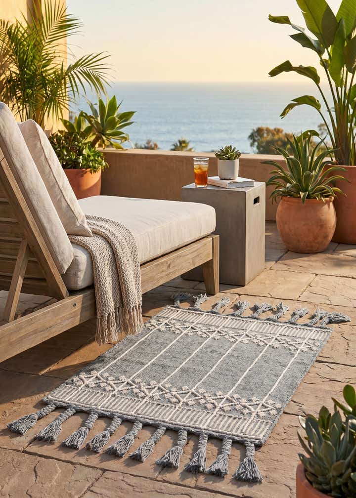 2' x 3' 1 Easy-Clean Eco Bohemian Indoor / Outdoor Rug