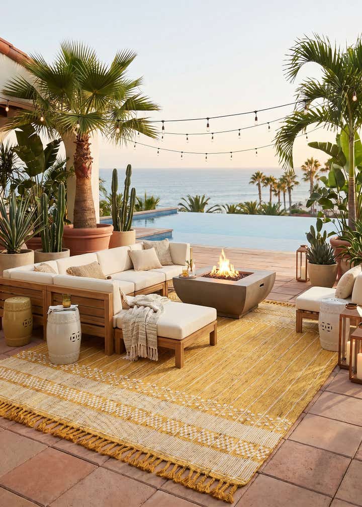 10' x 14' 1 Easy-Clean Eco Bohemian Indoor / Outdoor Rug
