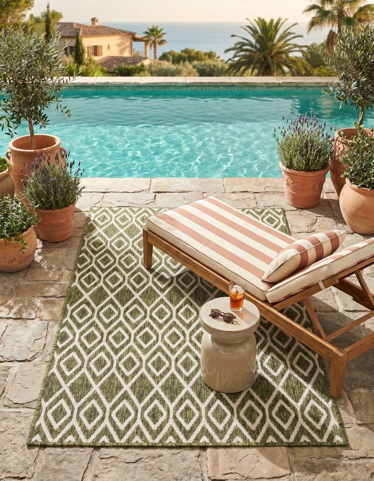 Detail image of 3' x 5' 3 Easy-Clean Jill Zarin Turks and Caicos Indoor / Outdoor Rug