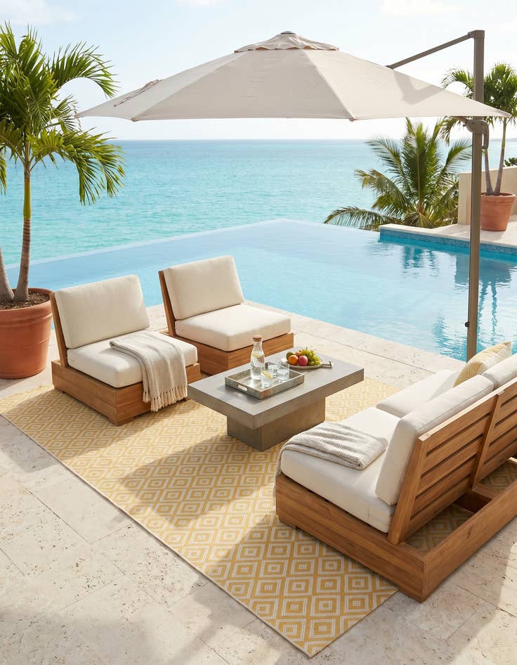 Detail image of 7' x 10' Easy-Clean Jill Zarin Costa Rica Indoor / Outdoor Rug