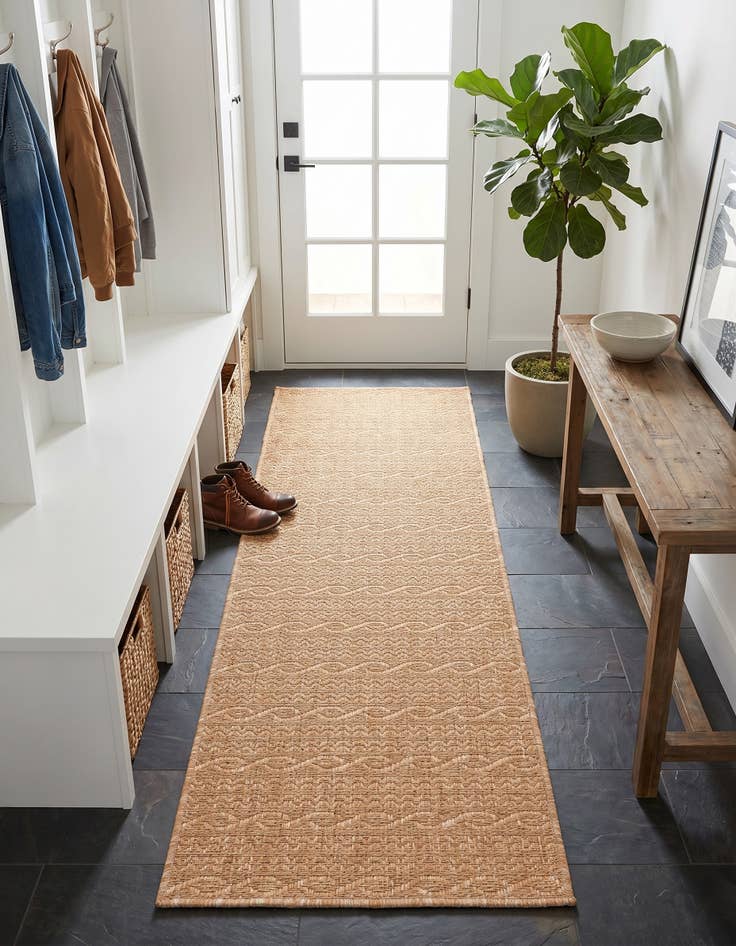 Detail image of 2' 2 x 6' Easy-Clean Modern Indoor / Outdoor Runner Rug