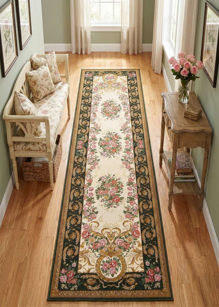 2' 7 x 10' Easy-Clean Traditional Indoor / Outdoor Runner Rug