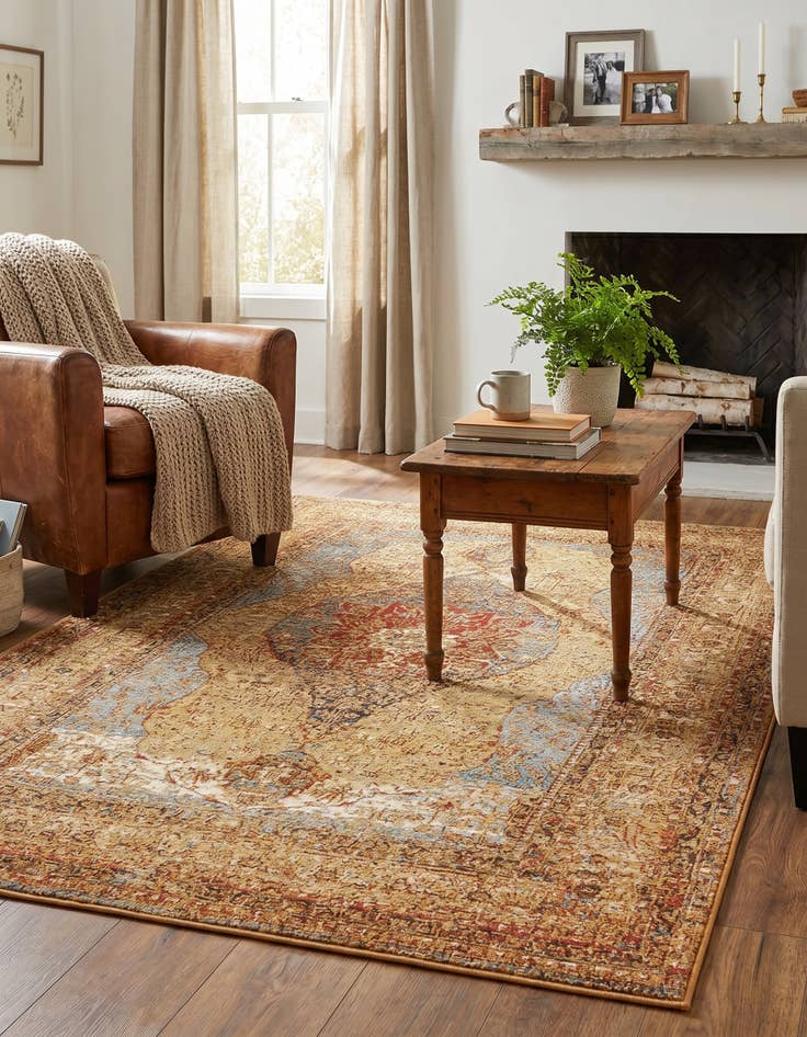 Detail image of 4' x 6' Easy-Clean Traditional Indoor / Outdoor Rug