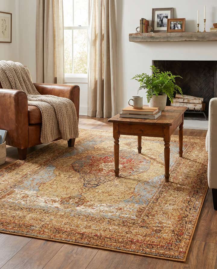 4' x 6' Easy-Clean Traditional Indoor / Outdoor Rug