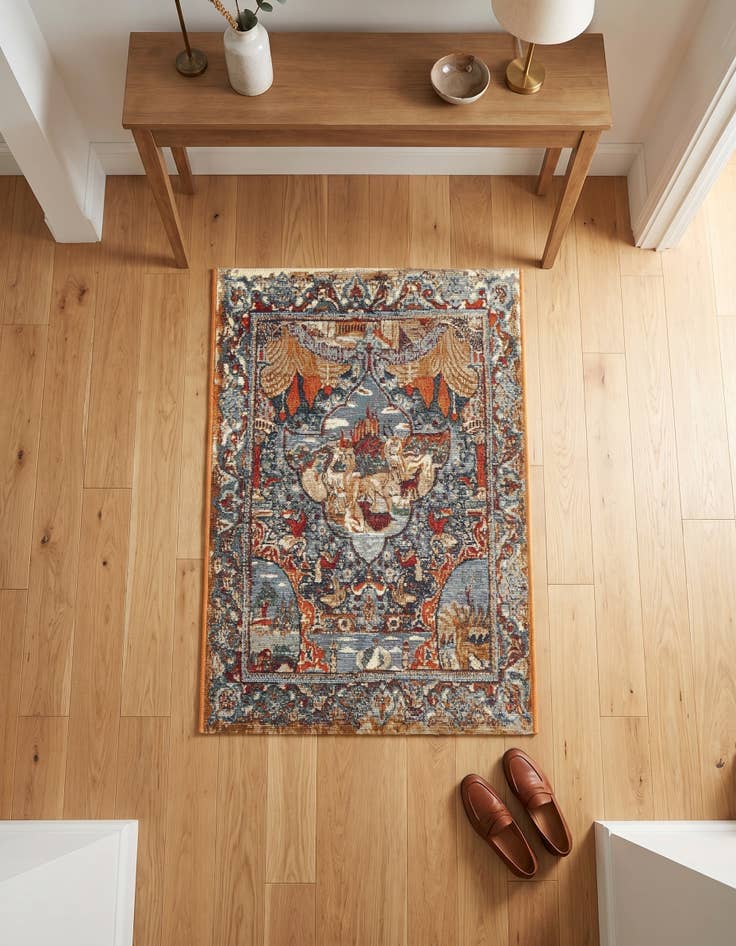 Detail image of 2' x 3' Easy-Clean Traditional Indoor / Outdoor Rug