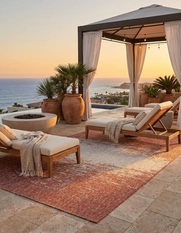 5' 3 x 8' Easy-Clean Modern Indoor / Outdoor Rug