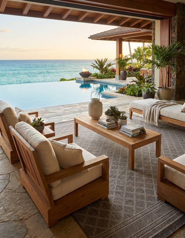 Detail image of 10' x 14' 1 Easy-Clean Lattice Indoor / Outdoor Rug