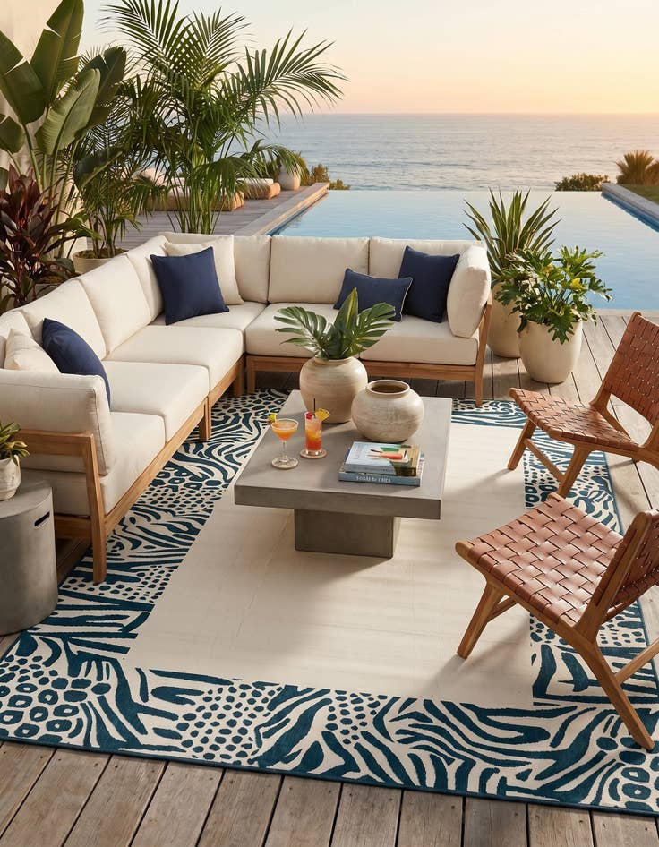 Detail image of 10' x 14' Easy-Clean Safari Indoor / Outdoor Rug