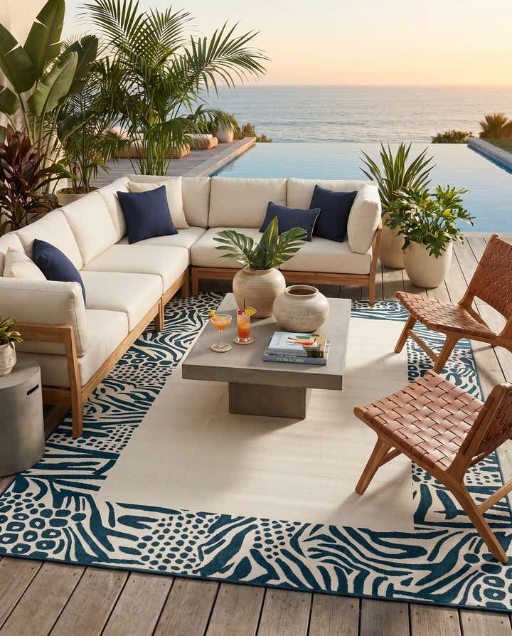 10' x 14' Easy-Clean Safari Indoor / Outdoor Rug