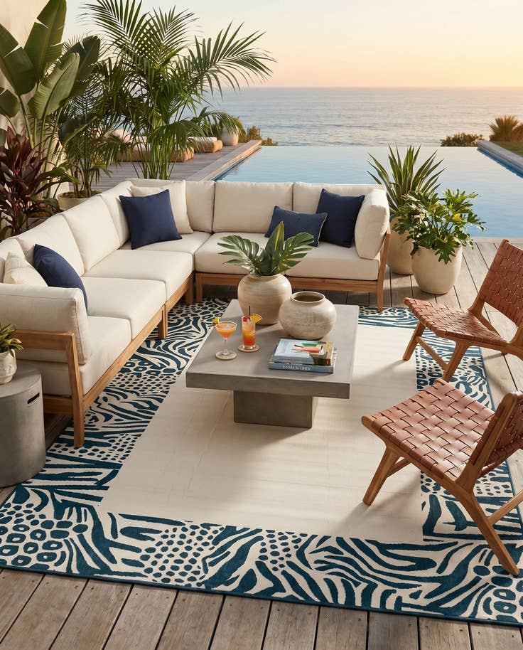 Detail image of 10' x 14' Easy-Clean Safari Indoor / Outdoor Rug