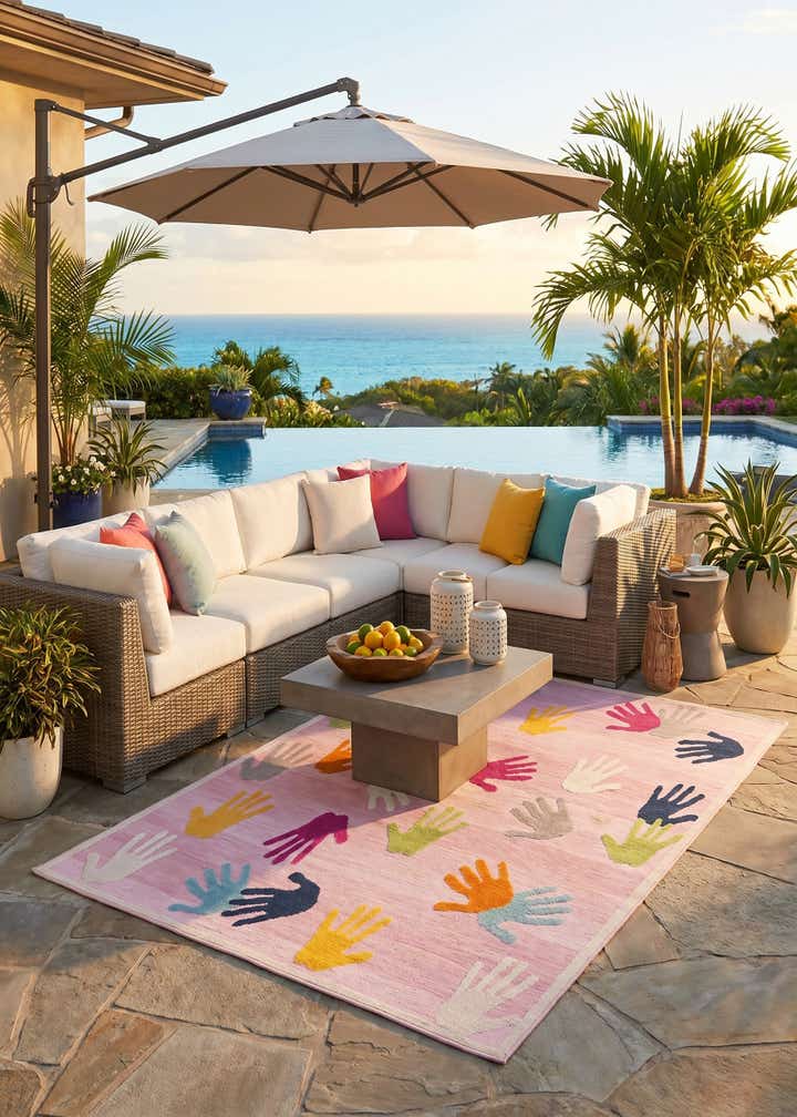 5' 3 x 7' 7 Easy-Clean Indoor / Outdoor Rug