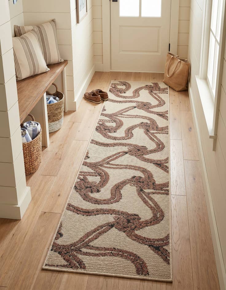 Detail image of 2' x 8' Easy-Clean Coastal Indoor / Outdoor Runner Rug