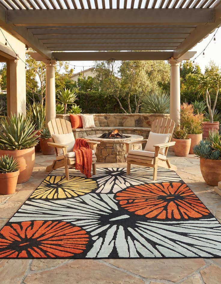 Detail image of 6' x 9' Easy-Clean Casablanca Indoor / Outdoor Rug