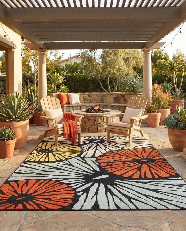 6' x 9' Easy-Clean Casablanca Indoor / Outdoor Rug