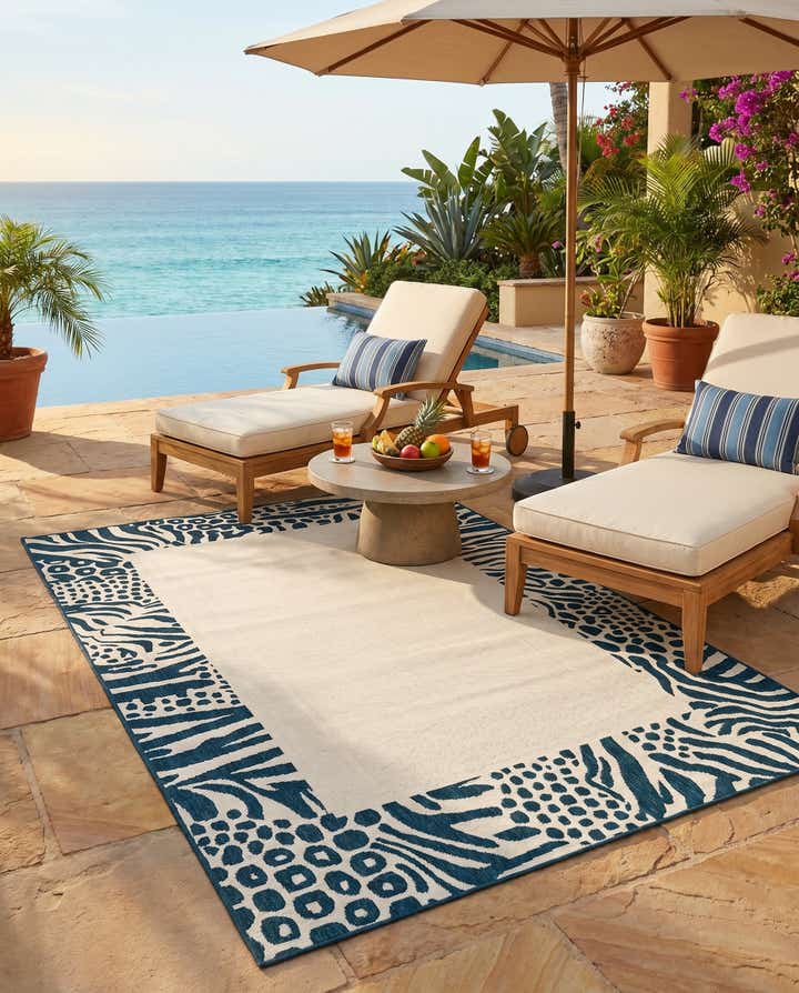 6' x 9' Easy-Clean Safari Indoor / Outdoor Rug