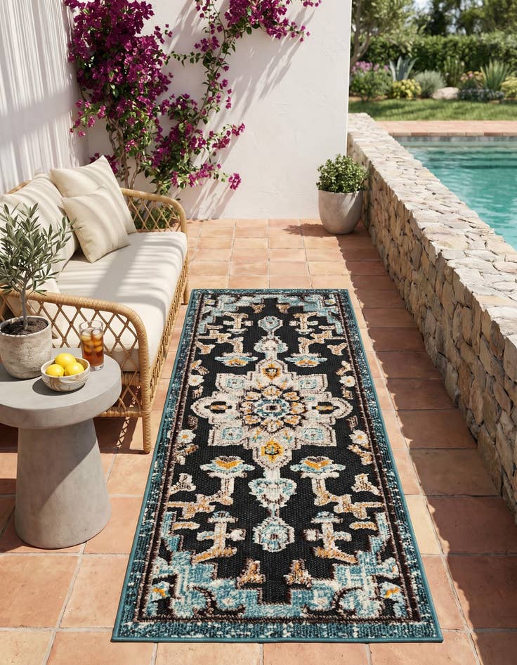 Detail image of 2' x 5' Easy-Clean Casablanca Indoor / Outdoor Runner Rug