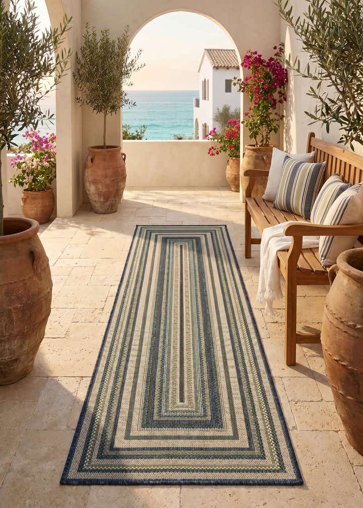 2' 7 x 10' Easy-Clean Baja Indoor / Outdoor Runner Rug