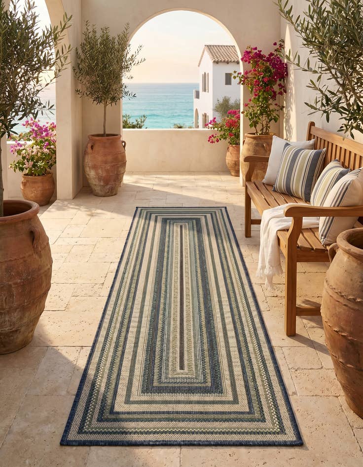 Detail image of 2' 7 x 10' Easy-Clean Baja Indoor / Outdoor Runner Rug