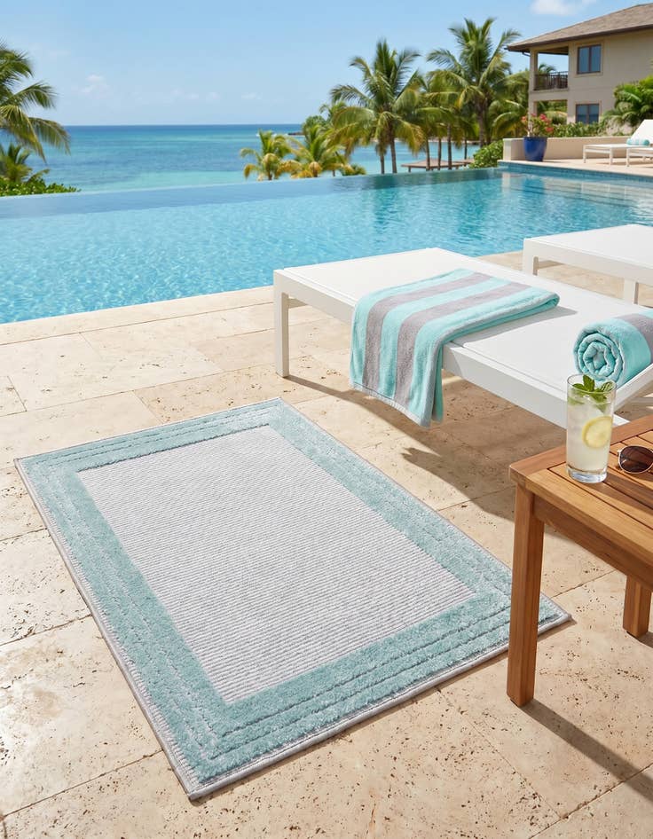 Detail image of 2' x 3' Easy-Clean Aruba Indoor / Outdoor Rug