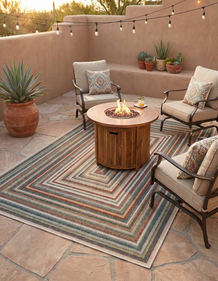 Detail image of 5' x 7' Easy-Clean Baja Indoor / Outdoor Rug