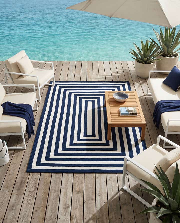 5' 3 x 8' Easy-Clean Eco Verse Washable Indoor / Outdoor Rug