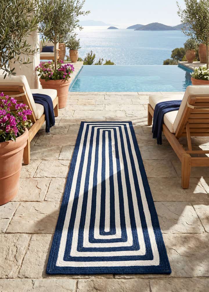 2' x 6' 1 Easy-Clean Eco Verse Washable Indoor / Outdoor Runner Rug