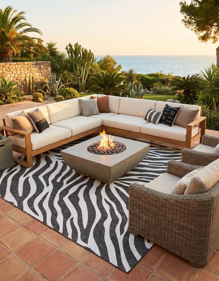 Detail image of 10' x 14' Easy-Clean Safari Indoor / Outdoor Rug