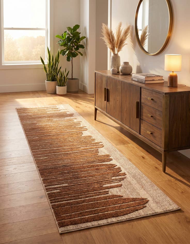 Detail image of 2' 7 x 10' Easy-Clean Modern Indoor / Outdoor Runner Rug