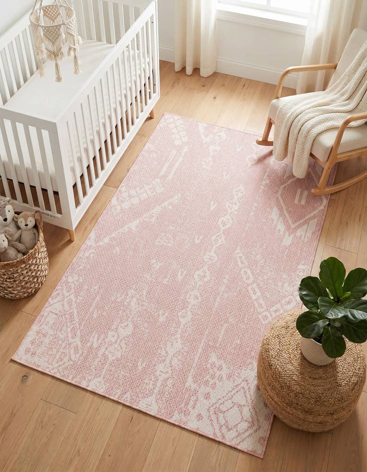 Detail image of 4' x 6' Easy-Clean Bohemian Indoor / Outdoor Rug