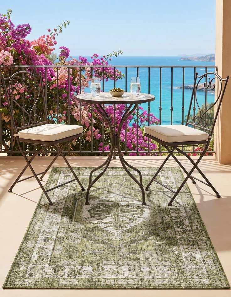Detail image of 3' x 5' 3 Easy-Clean Traditional Indoor / Outdoor Rug