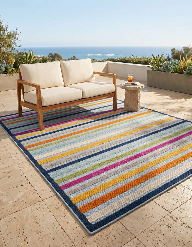 Detail image of 5' 3 x 8' Easy-Clean Aruba Indoor / Outdoor Rug