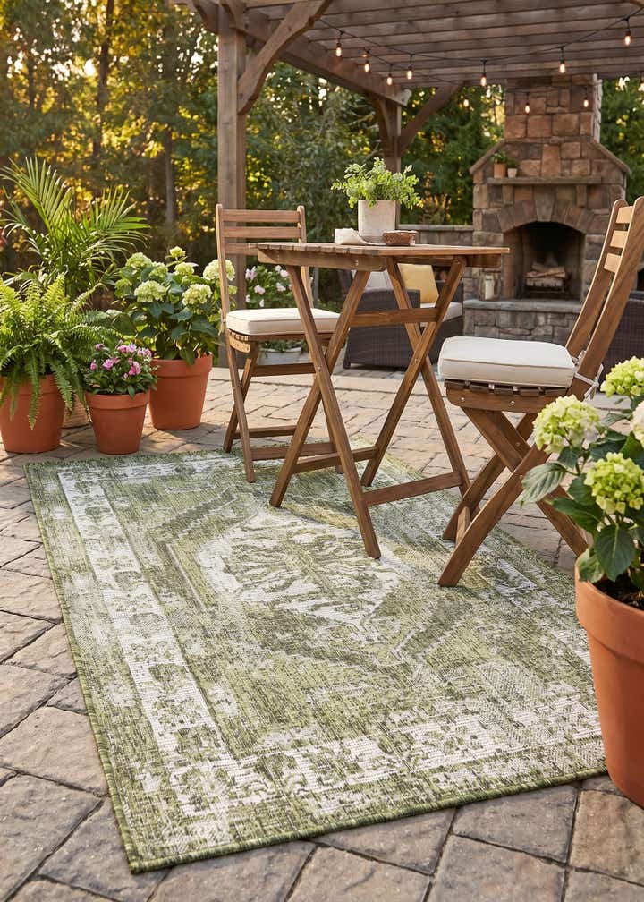 3' x 5' 3 Easy-Clean Traditional Indoor / Outdoor Rug