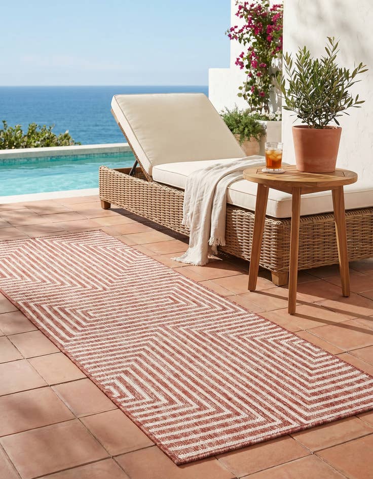 Detail image of 2' x 5' 3 Easy-Clean Modern Indoor / Outdoor Runner Rug
