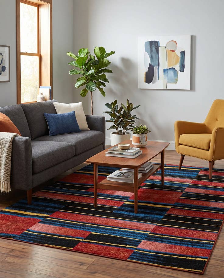 Detail image of 5' x 7' Easy-Clean Modern Indoor / Outdoor Rug