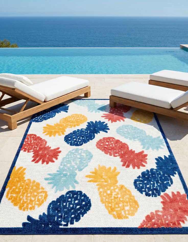 Detail image of 7' x 10' Easy-Clean Belize Indoor / Outdoor Rug