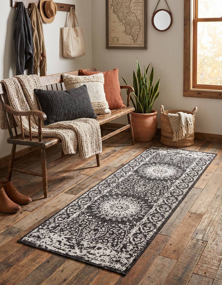 Detail image of 2' x 6' Easy-Clean Traditional Indoor / Outdoor Runner Rug