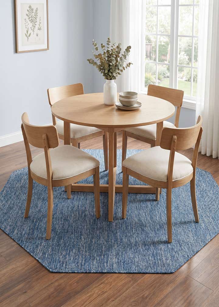 7' 10 x 7' 10 Easy-Clean Solid Indoor / Outdoor Octagon Rug