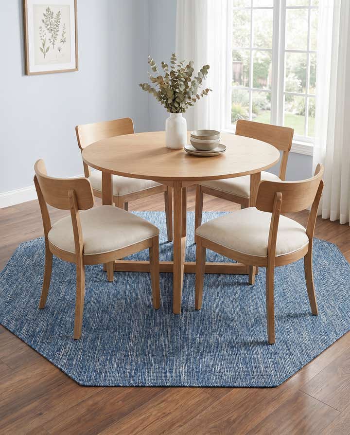 7' 10 x 7' 10 Easy-Clean Solid Indoor / Outdoor Octagon Rug