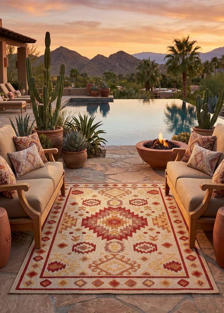4' x 6' Easy-Clean Baja Indoor / Outdoor Rug