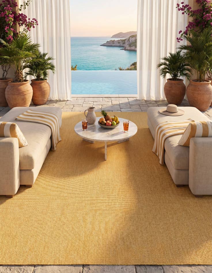 Detail image of 10' x 14' Easy-Clean Solid Indoor / Outdoor Rug