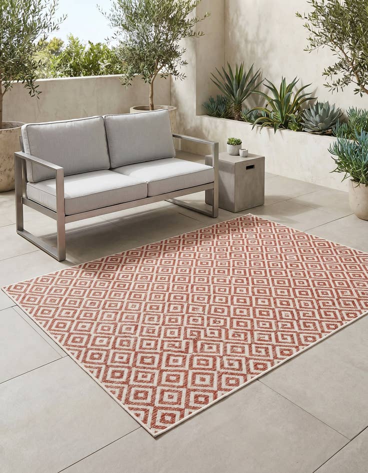 Detail image of 5' 3 x 8' Easy-Clean Jill Zarin Costa Rica Indoor / Outdoor Rug