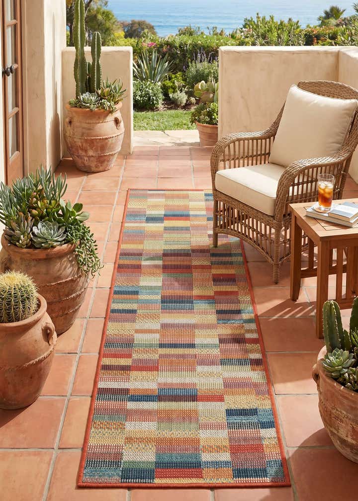 2' x 6' 1 Easy-Clean Baja Indoor / Outdoor Runner Rug