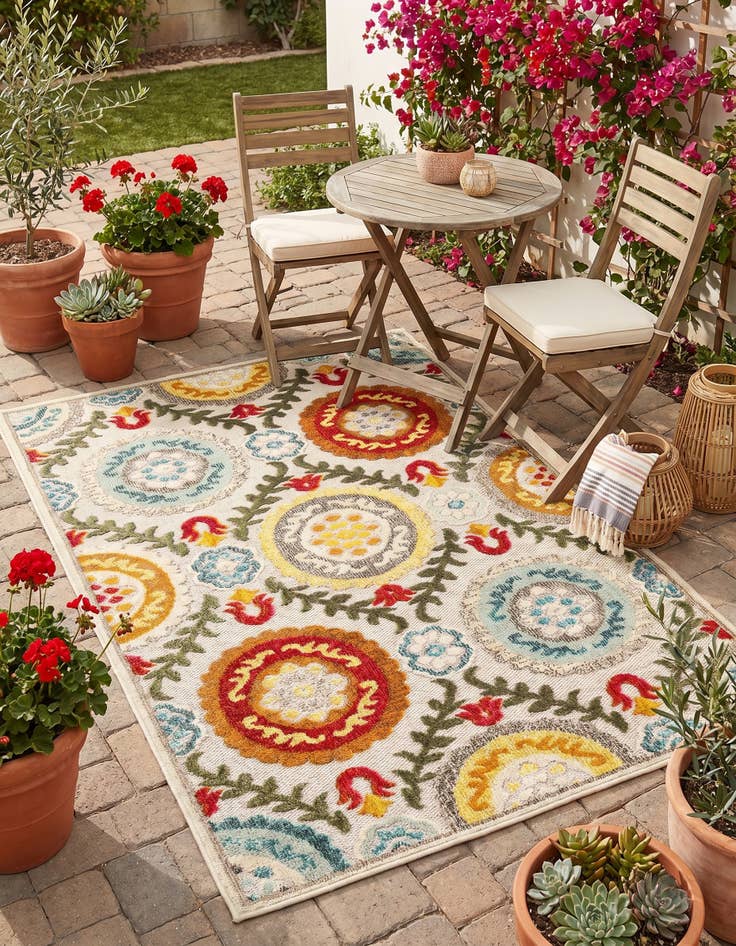 Detail image of 4' x 6' Easy-Clean Casablanca Indoor / Outdoor Rug